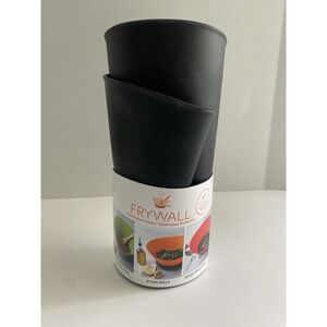 NEW 10" Black Silicone‎ FryWall Spills Splatter Guard Protection BPA Free